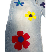 Multicolor Floral Lyfestyle Denim Jeans