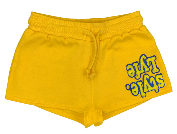 Womens Yellow w/ Blue Lyfestyle Shorts