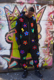 Black Multicolor Floral Lyfestyle Sweatsuit