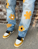 Wheat Floral Lyfestyle Jeans