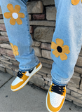 Wheat Floral Lyfestyle Jeans