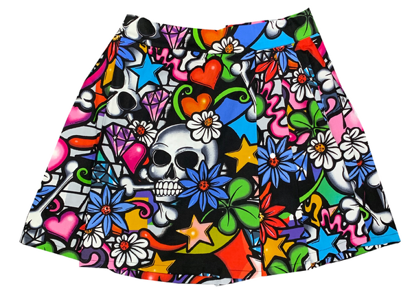 "Skull Magic" Lyfestyle Tennis Skirt