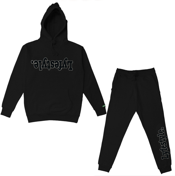 Black w/ Grey Lyfestyle Sweatsuit