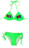 Neon Green Two-Piece Bathing Suit