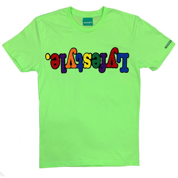 Lime Green Multicolor Lyfestyle Tee