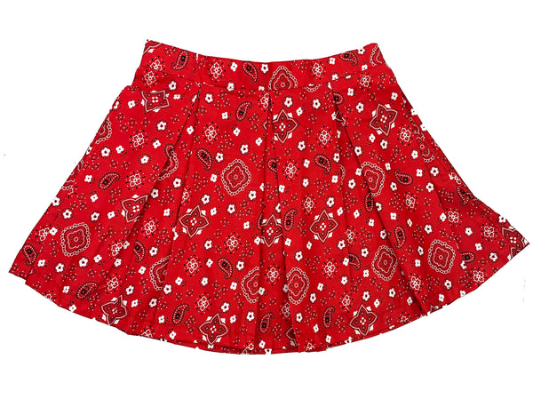 Red Paisley Lyfestyle Tennis Skirt