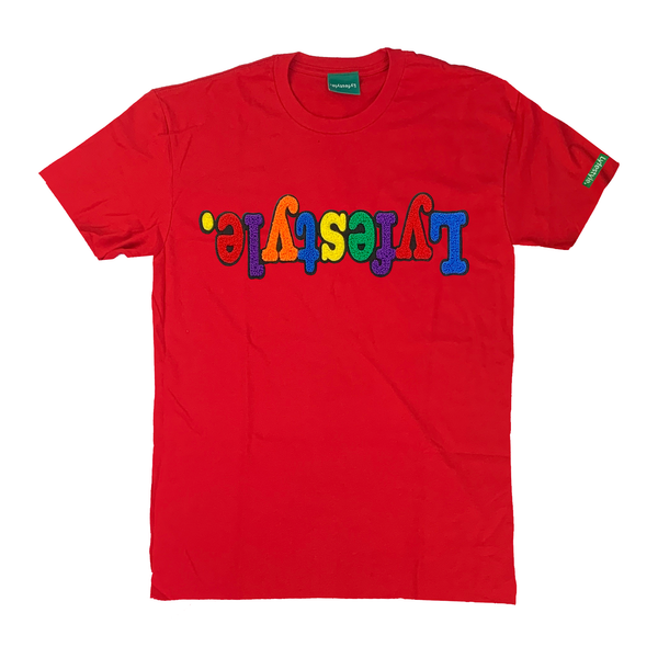 Red Multicolor Lyfestyle Tee