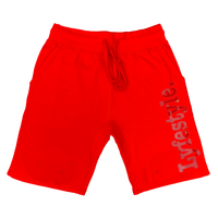 Red Metallic Lyfestyle Shorts