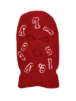 Red w/ White Lyfestyle Fallen Letters Ski Mask