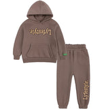 Toddlers "Cozy" Mocha Brown Lyfestyle Sweatsuits