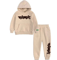 Toddlers "Cozy" Tan Lyfestyle Sweatsuits