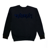 Black with Blue Lyfestyle Sweatshirts