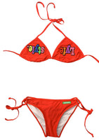 Red Two-Piece Bathing Suit