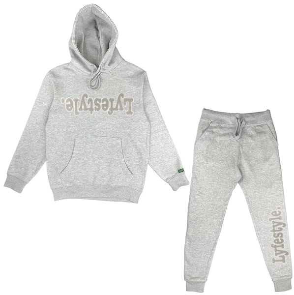 Grey w/ White Lyfestyle Sweatsuit