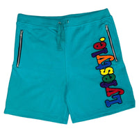 Teal Multicolor Lyfestyle Shorts